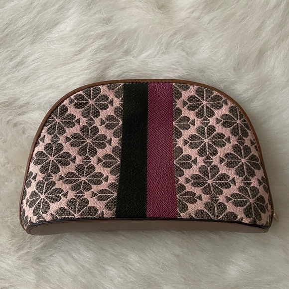 NWOT* Kate Spade Jacquard Spade Flower Cosmetic Bag - Picture 3 of 13